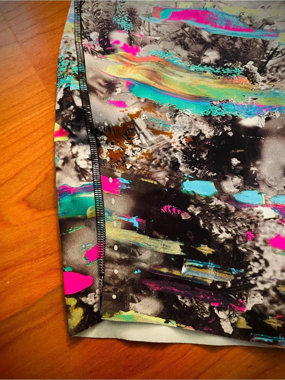 Lululemon Fast Free High-Rise 23" Crop Womens 8 Legging Paint Drift Multi Nulux - Picture 9 of 13